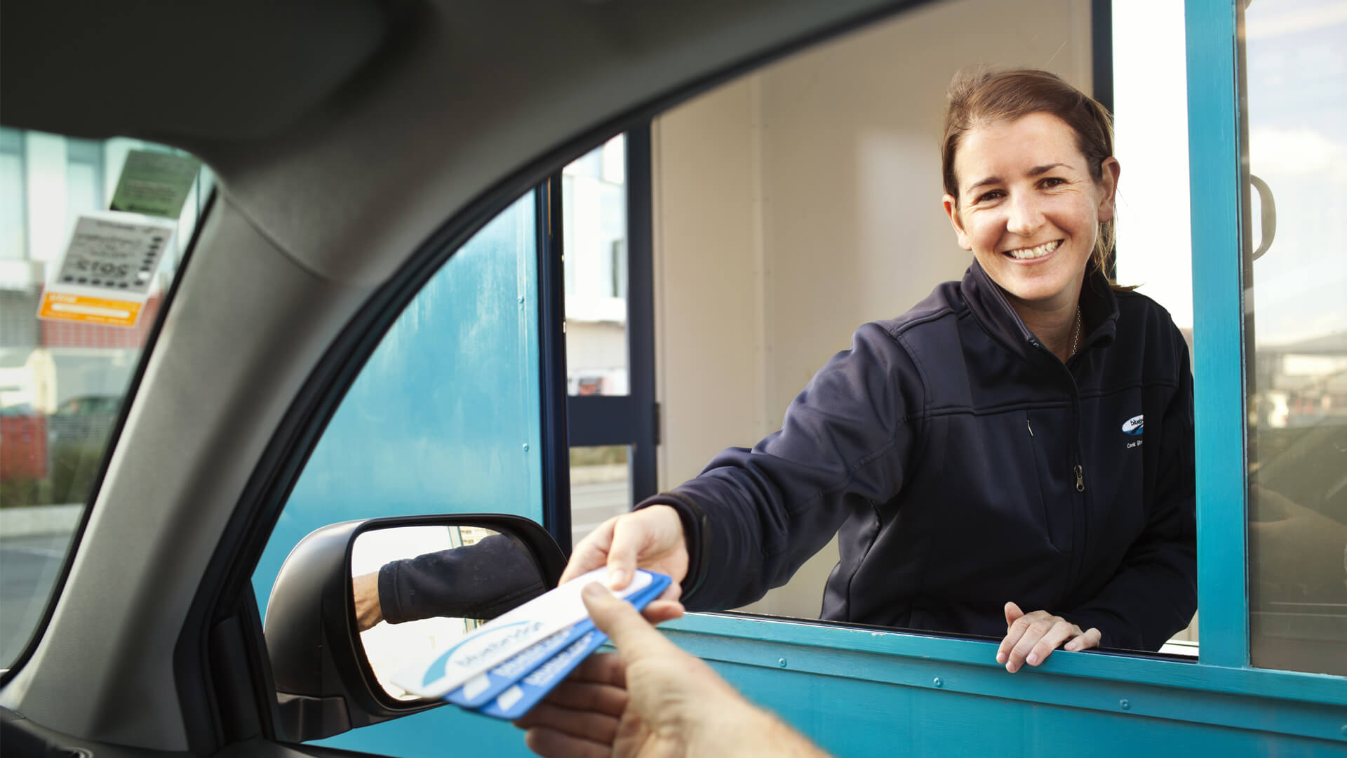 Driver check in at bluebridge ferry